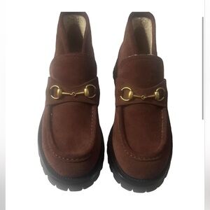 Gucci Dark Brown Leather Boots